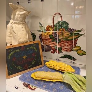 Vintage corn on the cob serving dish